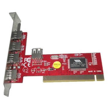 Контроллер PCI to USB 2.0 4+1 Ports (VIA6212)
